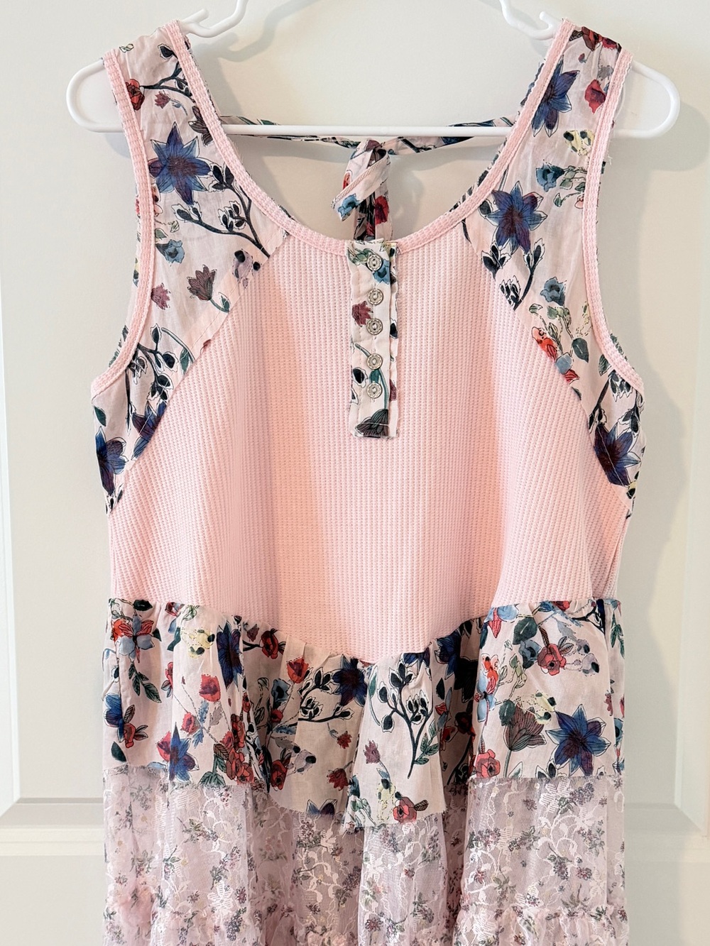 POL pink floral PEPLUM tank top in size small.  (NWOT) - Picture 5 of 7